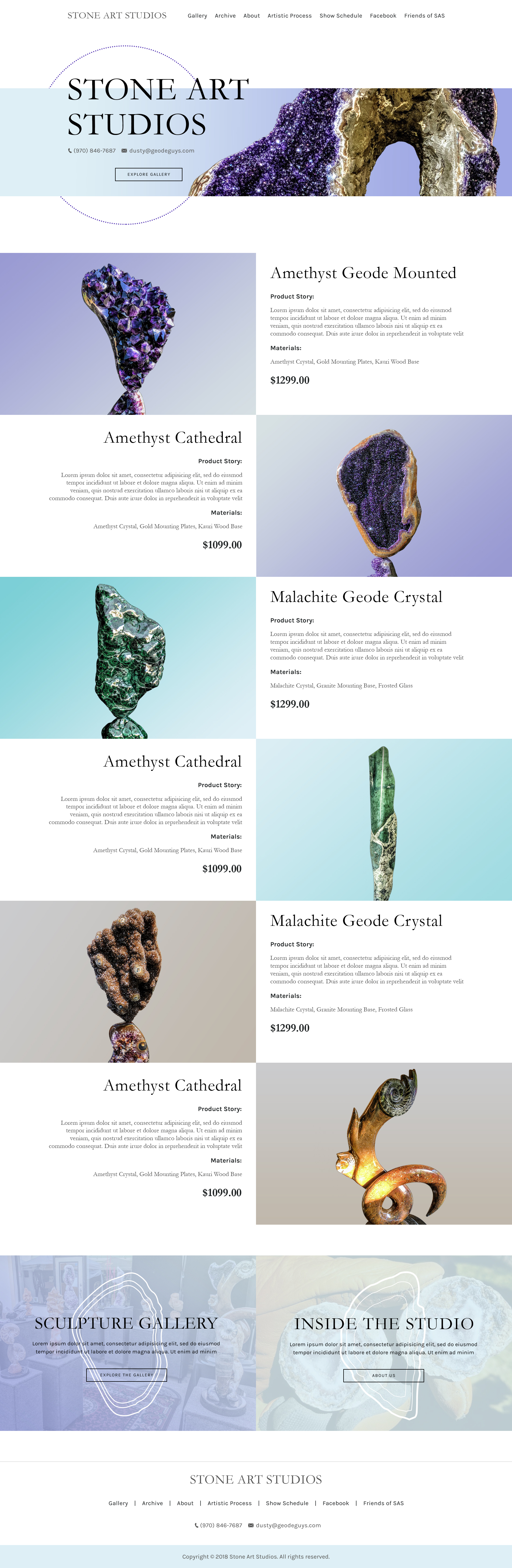 Art Gallery Landing Page