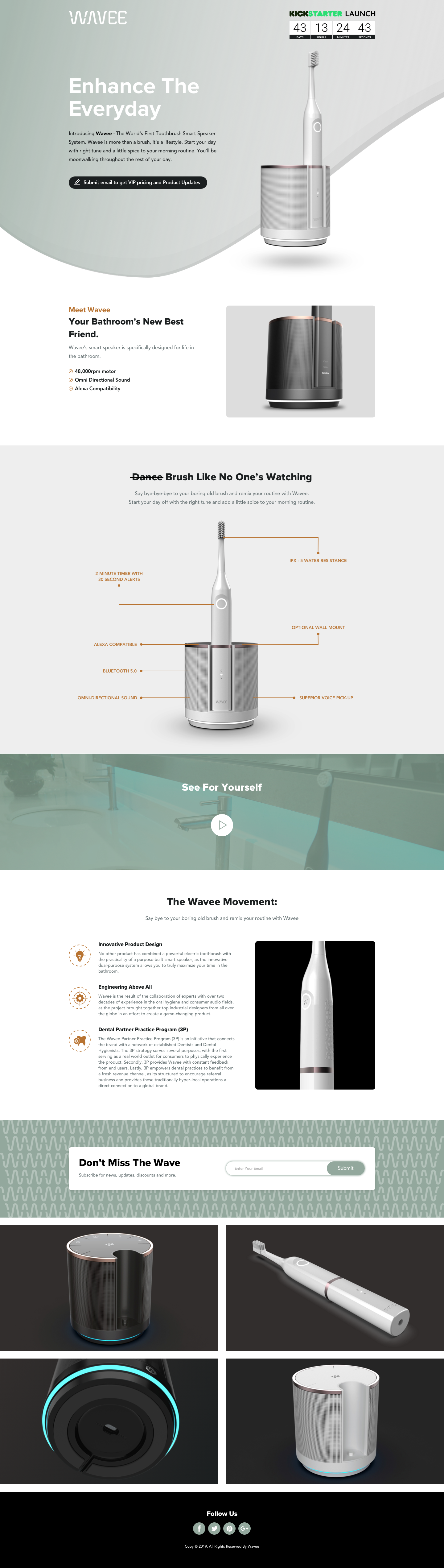 Kickstarter landing page